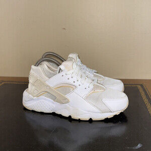 Nike Air Huarache Run White Pure Platinum 664275-110 Gradeschool GS Size 6Y